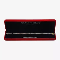 Sparkle Allure Womens Natural White Diamond Accent 7.25 Inch Tennis Bracelet
