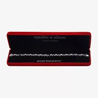 Sparkle Allure Womens Natural Diamond Accent Pure Silver Over Bronze Inch Tennis Bracelet