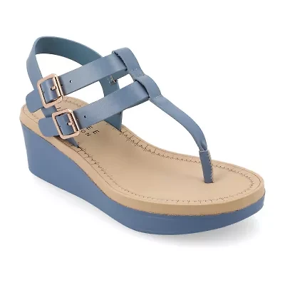 Journee Collection Womens Bianca Wedge Sandals