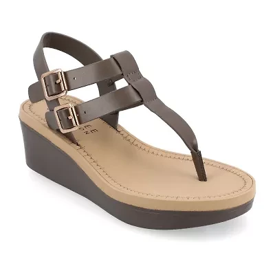 Journee Collection Womens Bianca Wedge Sandals