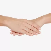 Limited Quantities! Womens 1/2 CT. T.W. Natural White Diamond 14K Rose Gold Pear Side Stone Engagement Ring