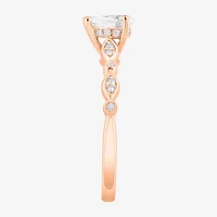 Limited Quantities! Womens 1/2 CT. T.W. Natural White Diamond 14K Rose Gold Pear Side Stone Engagement Ring
