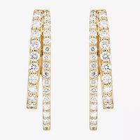 Limited Quantities! Womens 2 CT. T.W. Natural White Diamond 14K Gold 26.2mm Hoop Earrings