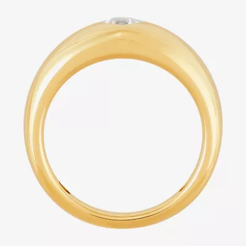 Limited Quantities! Womens 7.5MM Genuine White Topaz 14K Gold Band