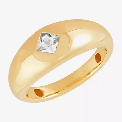 Limited Quantities! Womens 7.5MM Genuine White Topaz 14K Gold Band