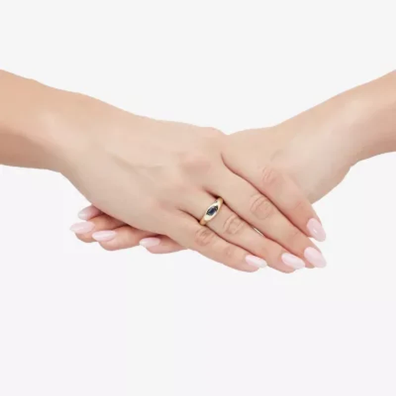 Limited Quantities! Womens 6MM Genuine Blue Sapphire 14K Gold Cushion Band