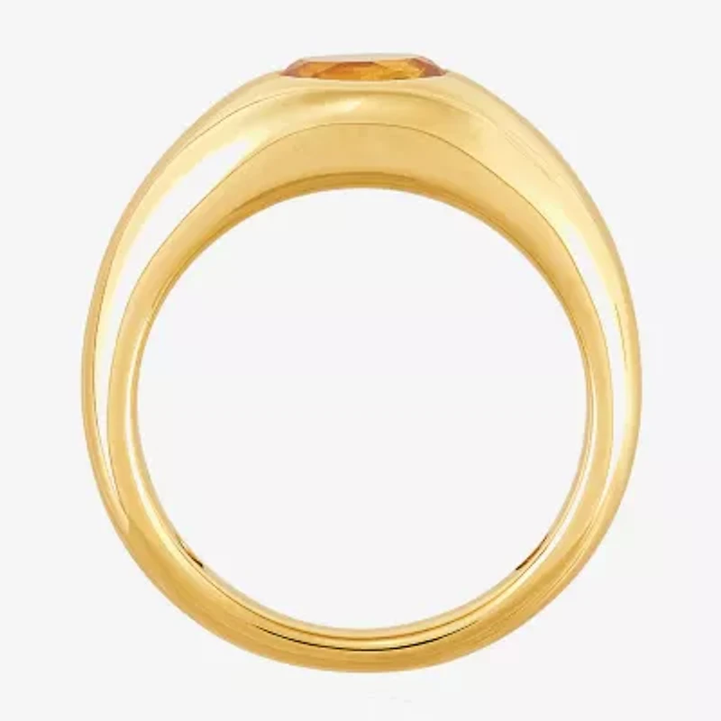 Limited Quantities! Womens 7.5MM Genuine Orange Citrine 14K Gold Oval Band