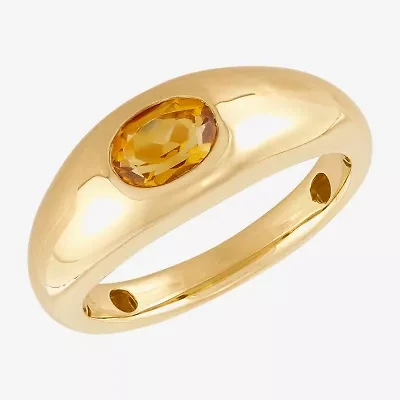 Limited Quantities! Womens 7.5MM Genuine Orange Citrine 14K Gold Oval Band