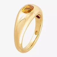 Limited Quantities! Womens 7.5MM Genuine Orange Citrine 14K Gold Oval Band
