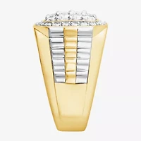 (F,Si2) Mens 1 1/2 CT. T.W. Lab Grown Diamond 10K Two Tone Gold Fashion Ring