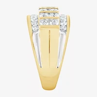 F / Vs2 Mens 4MM 2 1/2 CT. T.W. Lab Created White Diamond 10K Gold Band