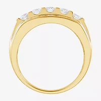 F / Vs2 Mens 3.5MM 1 1/2 CT. T.W. Lab Grown White Diamond 10K Gold Band