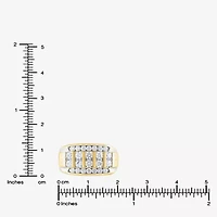 F / Vs2 Mens 3.5MM 1 1/2 CT. T.W. Lab Grown White Diamond 10K Gold Band