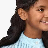 Limited Quantities! Multi Color Cubic Zirconia 14K Gold 5.6mm Heart Stud Earrings