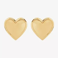 Limited Quantities! 14K Gold 7.2mm Heart Stud Earrings