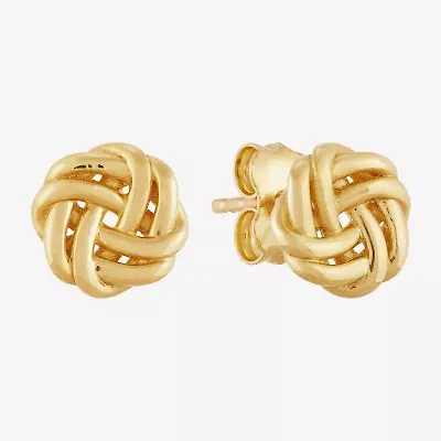 Limited Quantities! 14K Gold 8.3mm Knot Stud Earrings