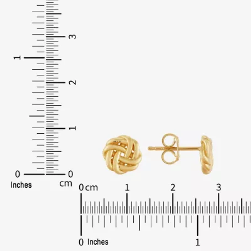 Limited Quantities! 14K Gold 8.3mm Knot Stud Earrings
