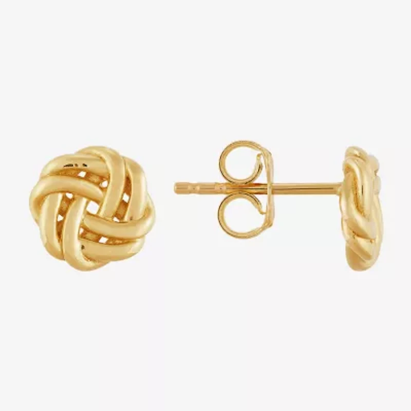 Limited Quantities! 14K Gold 8.3mm Knot Stud Earrings