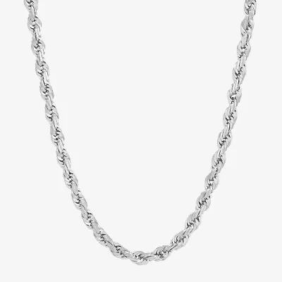 Limited Quantities! Womens 14K White Gold Inch Rope Chain Necklace