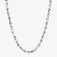 Limited Quantities! Womens 14K White Gold Inch Rope Chain Necklace