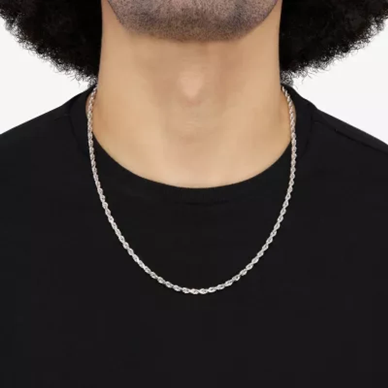 Limited Quantities! Womens 14K White Gold 24 Inch Rope Chain Necklace