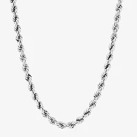 Limited Quantities! Womens 10K White Gold 26 Inch Rope Chain Necklace