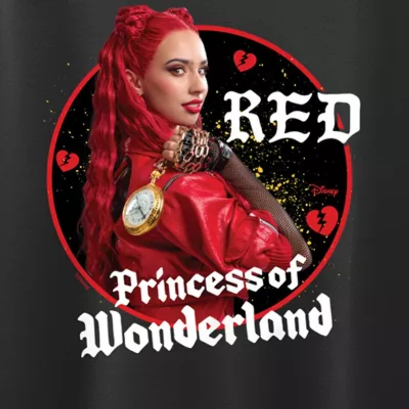 Disney Collection Little & Big Kid Girls Round Neck Short Sleeve Descendants Graphic T-Shirt