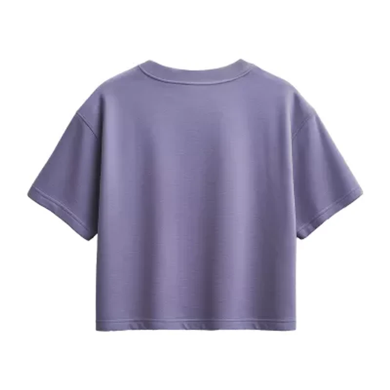 Disney Collection Little & Big Kid Girls Round Neck Short Sleeve Graphic T-Shirt