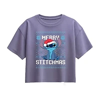 Disney Collection Little & Big Kid Girls Round Neck Short Sleeve Graphic T-Shirt