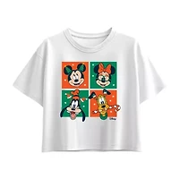Disney Collection Little & Big Kid Girls Round Neck Short Sleeve Minnie Mouse Graphic T-Shirt