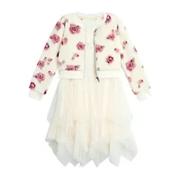 Knit Works Little Girls Floral 2-pc. Dress Set