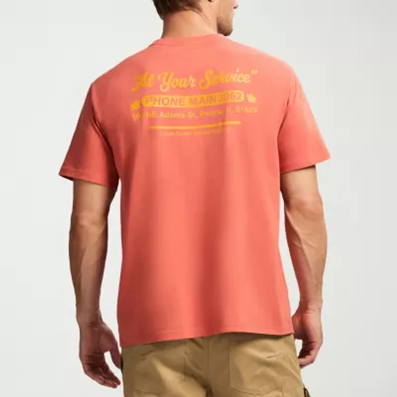 CAT Heavy Weight Mens Crew Neck Short Sleeve Graphic T-Shirt