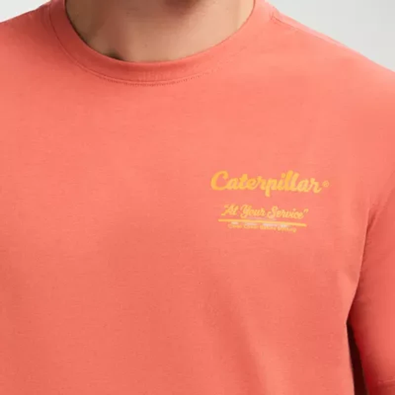 CAT Heavy Weight Mens Crew Neck Short Sleeve Graphic T-Shirt