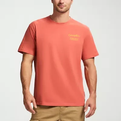 CAT Heavy Weight Mens Crew Neck Short Sleeve Graphic T-Shirt