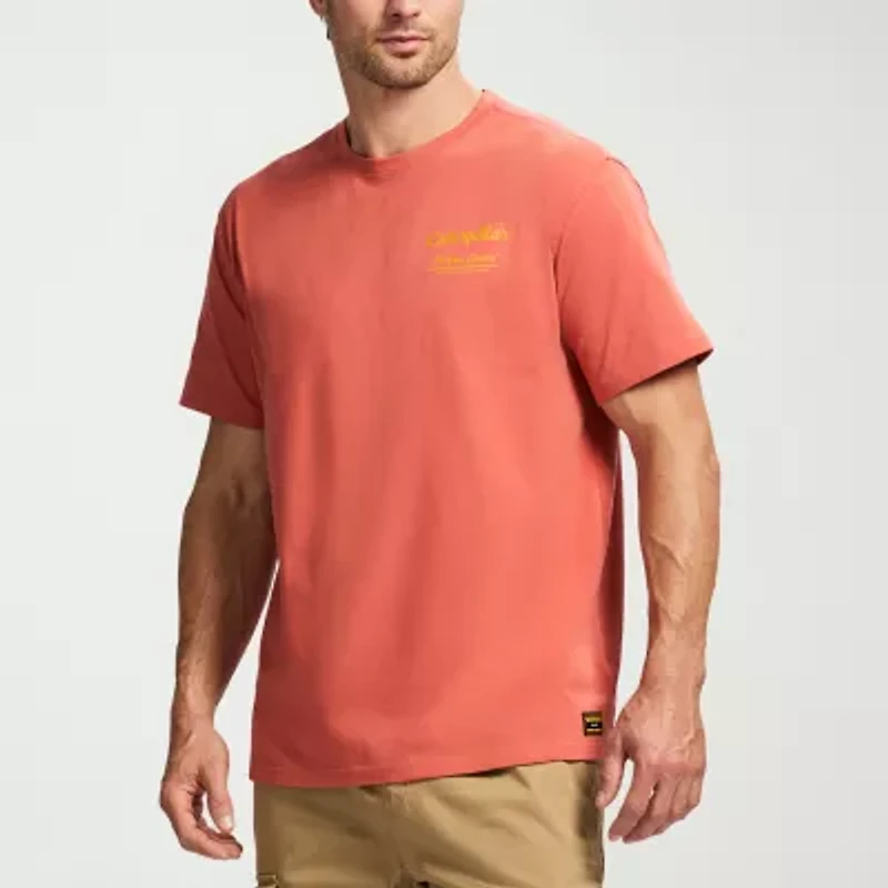 CAT Heavy Weight Mens Crew Neck Short Sleeve Graphic T-Shirt