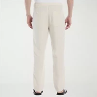 Cubavera 30" Inseam Linen Drawstring Mens Regular Fit Flat Front Pant