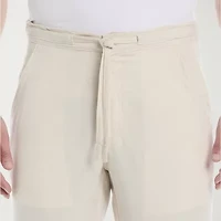 Cubavera 30" Inseam Linen Drawstring Mens Regular Fit Flat Front Pant