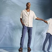 Cubavera Mens Short Sleeve Regular Fit Button-Down Shirt