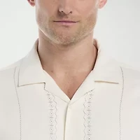 Cubavera Mens Short Sleeve Regular Fit Button-Down Shirt