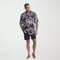 Cubavera Mens Short Sleeve Regular Fit Big and Tall Button-Down Shirt