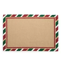 North Pole Trading Co. Red And Green Merry Christmas Indoor Outdoor Rectangular Doormat