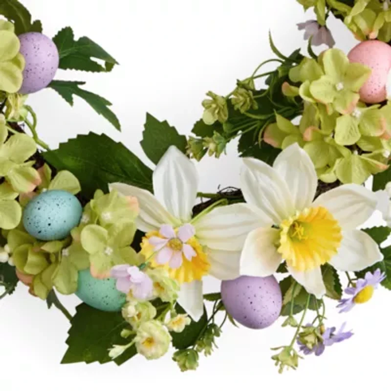 Layerings Daffodil Egg Bunny Wreath
