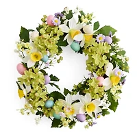 Layerings Daffodil Egg Bunny Wreath