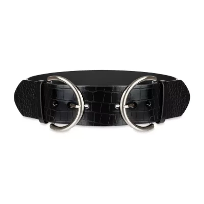 JS Jessica Simpson 2.5" Double Bucke Womens Belt