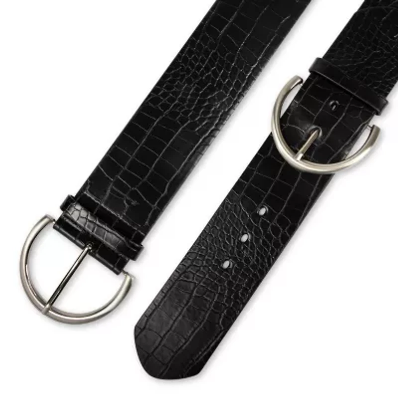 JS Jessica Simpson 2.5" Double Bucke Womens Belt