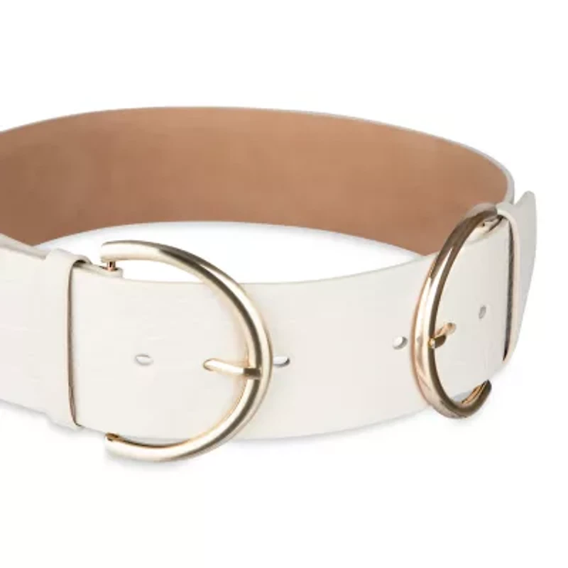 JS Jessica Simpson 2.5" Double Bucke Womens Belt