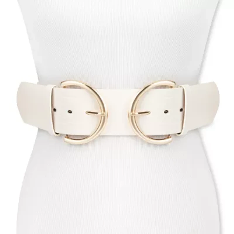 JS Jessica Simpson 2.5" Double Bucke Womens Belt