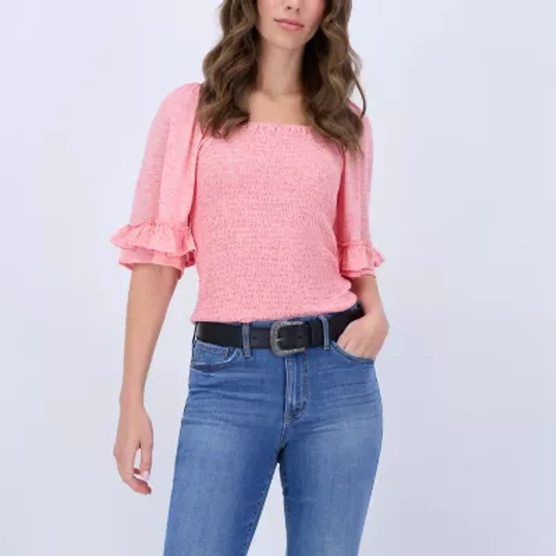 JS Jessica Simpson 1.5" Stitched Western Womens Belt