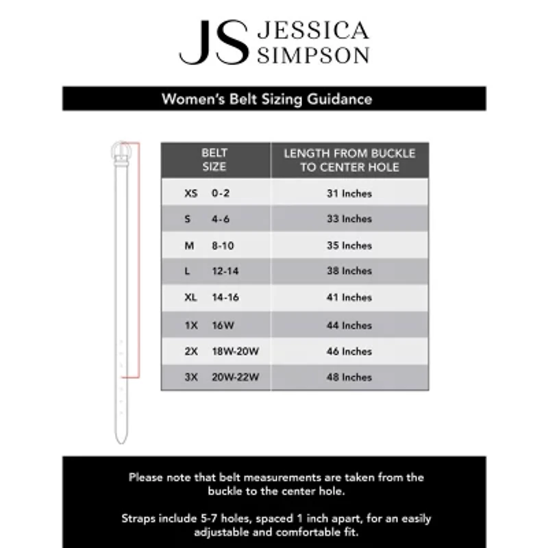 JS Jessica Simpson 1" Ball Chain Covered Womens Belt