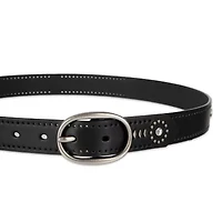JS Jessica Simpson 1" Jewled Centerbar Womens Belt